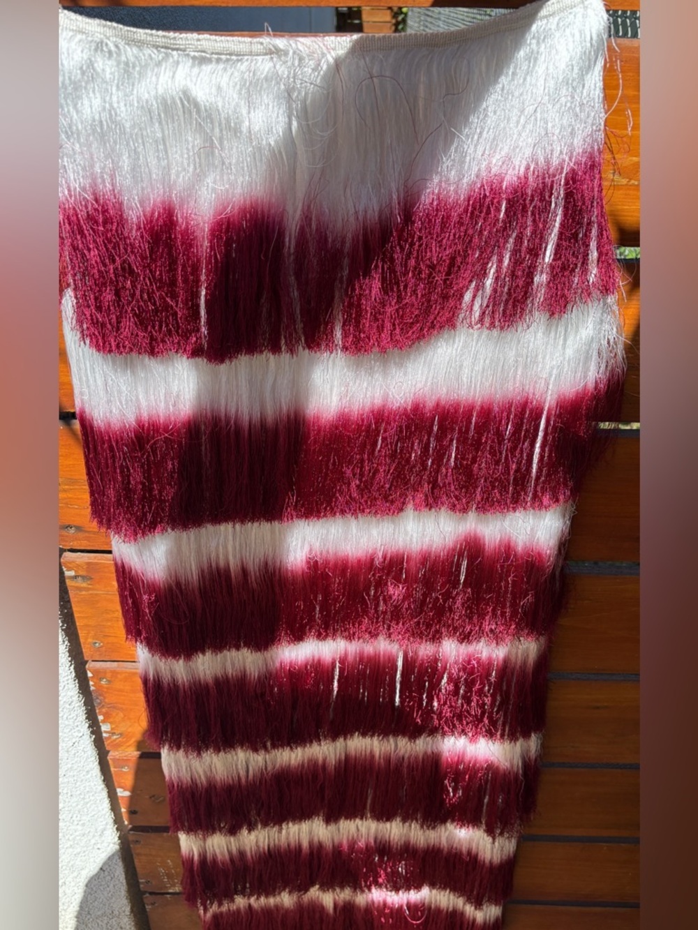 Im Vogue Fringe Vino Gradient Maxi Skirt - Picture 3 of 7